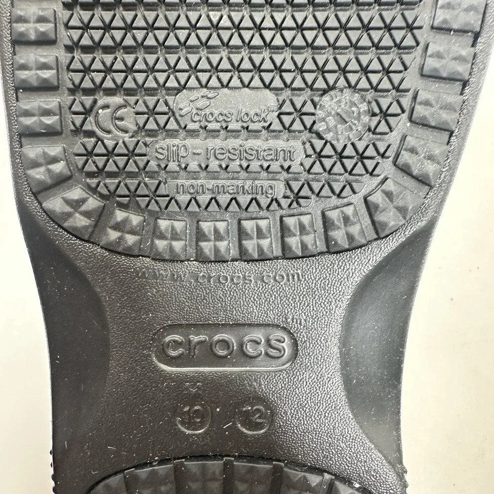 Crocs on the Clock Work Slip On Shoes Men's Black‎ US Size M 10/ W11 205073–001